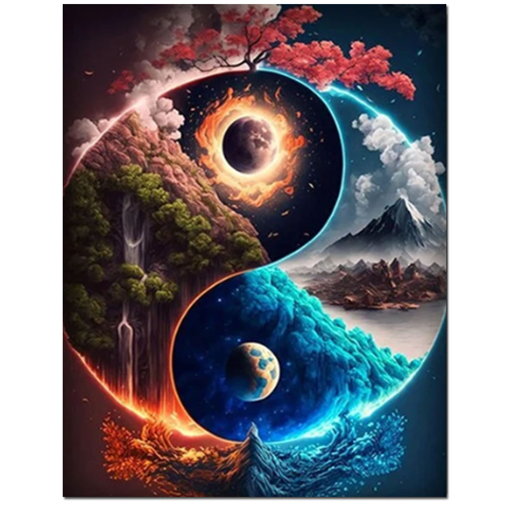 Resin Art World - Oneindige wereld Fantasy Vier seizoenen landschapskunst