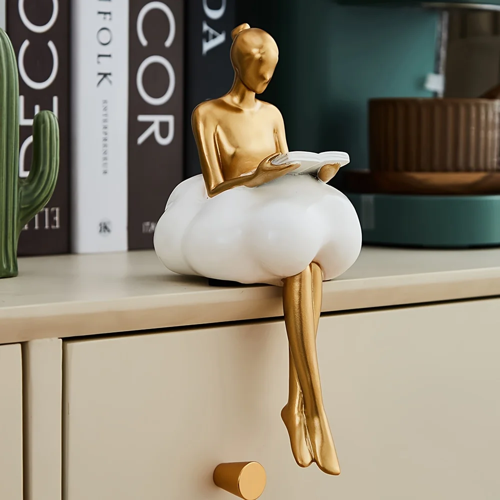 Resin Art Aesthetic - Cloud Girl Sculptuur Abstract Art Figuur
