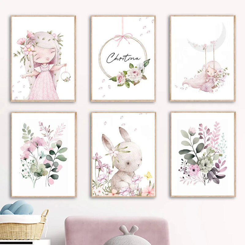 Resin Art Aesthetic - 2026 Scandinavische Cartoon Esthetiek Wanddecoratie Roze