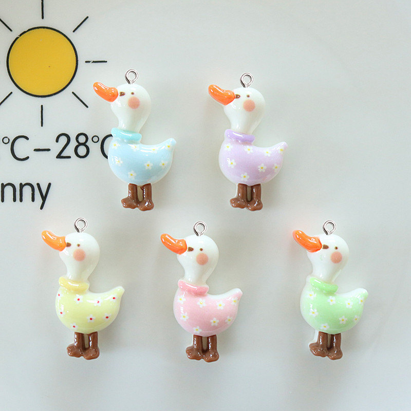 Resin Art Earrings Material - 10 Stuks Leuke Glanzende Glitter Eend