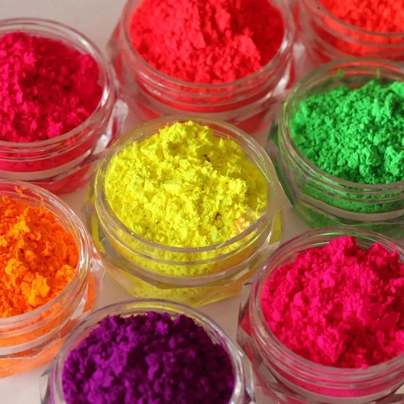 Glitter Powder Resin - 12 Potten 5G Fluorenscentie Mica Poeder