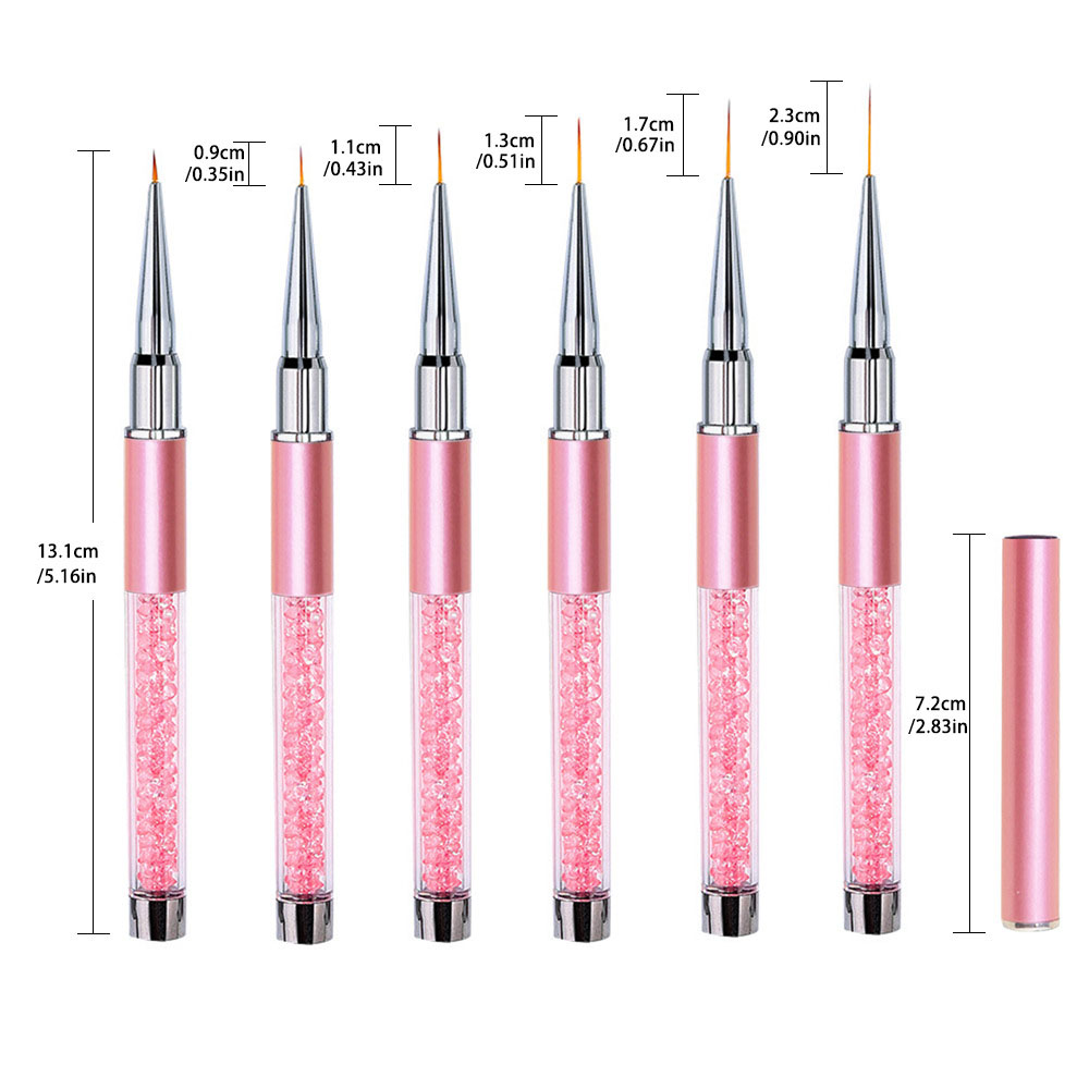 Resin Art Gel - 6-delige set acryl Franse streep nagelkunst