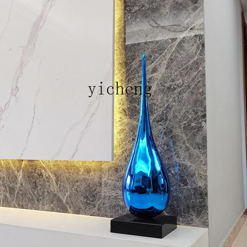 Resin Art Floor - TQH-i7.7 woonkamer vloer-tot-plafond ornament tv-kast naast