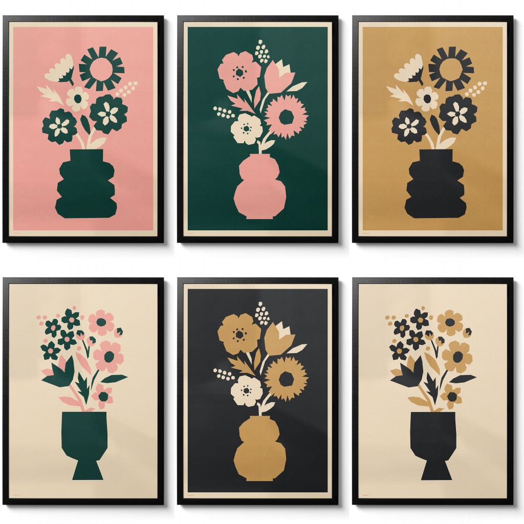 Resin Art Aesthetic - Mid Century Flower Diamond Print Minimalistische