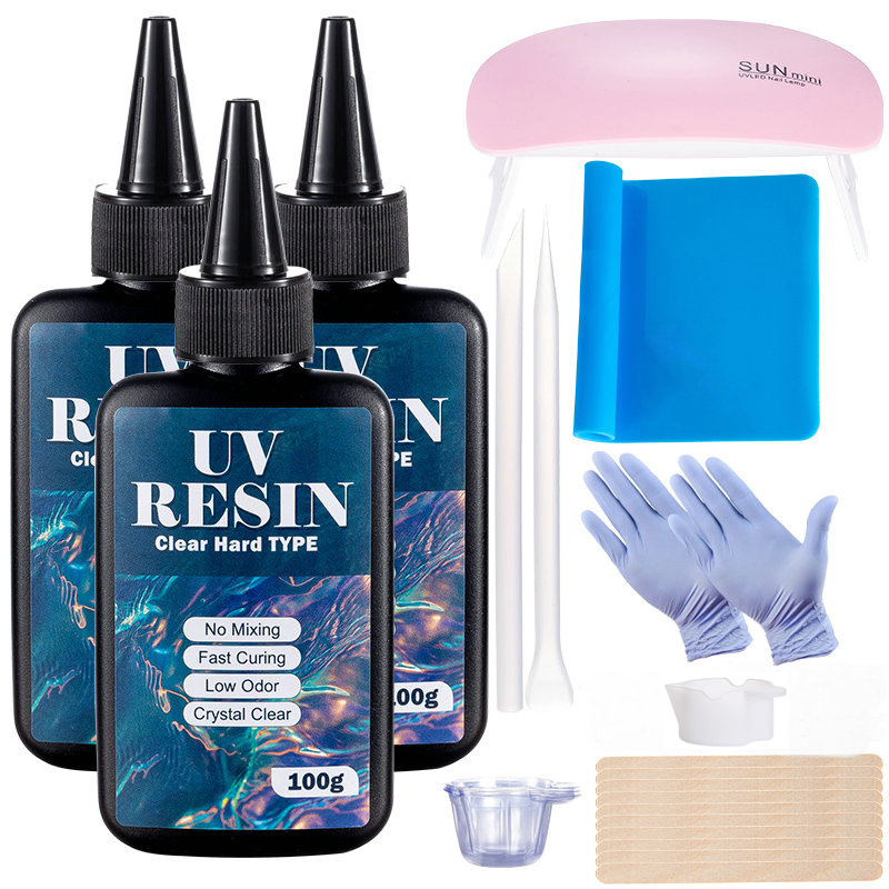 Resin Art Kit For Beginners - 100g/250g helder UV-hars hard type één