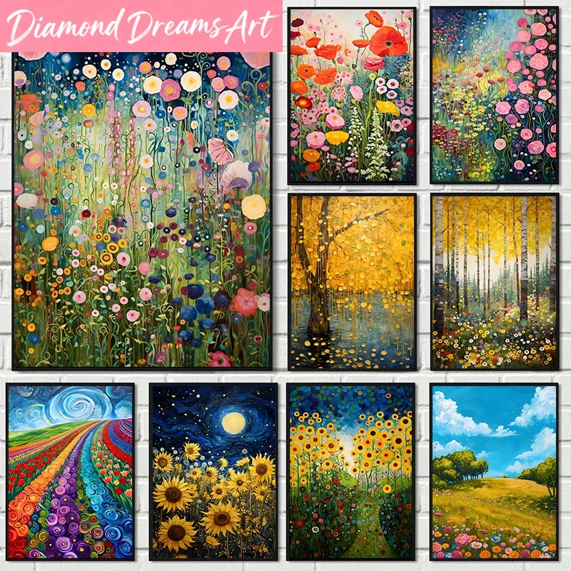 Resin Art Class - Frameloze, abstracte bloem diamant schilderij moderne