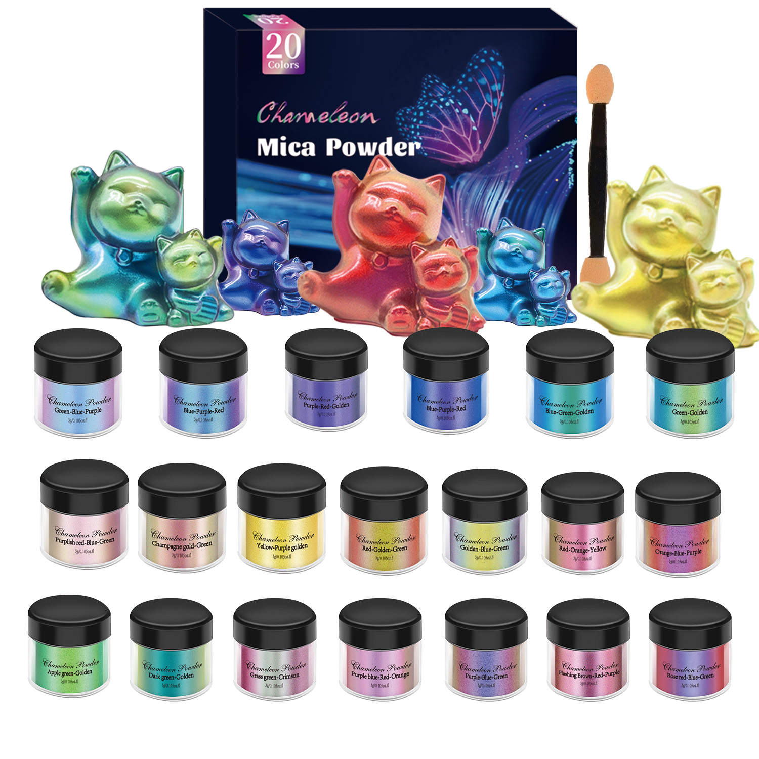 10/20 Stuks Spiegel Kameleons  - Glitter Powder Resin recensie en prijs