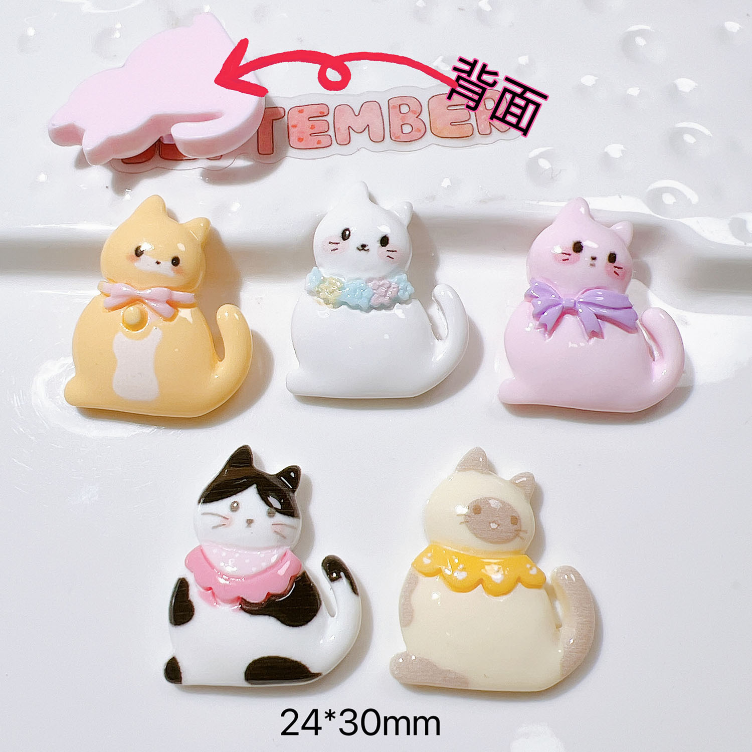10/20 Stuks Leuke Strik Kat Pl - Resin Art Earrings Material recensie en prijs