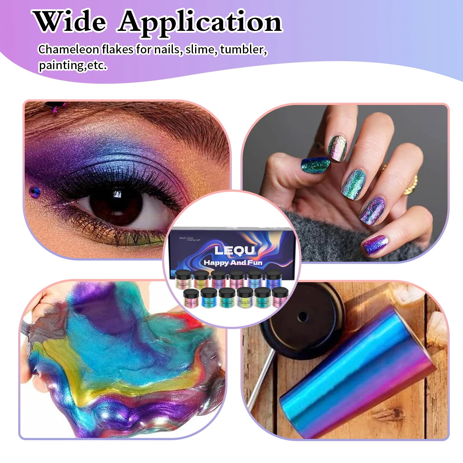 Een set kameleonroze nagelchro - Glitter Powder Resin recensie en prijs