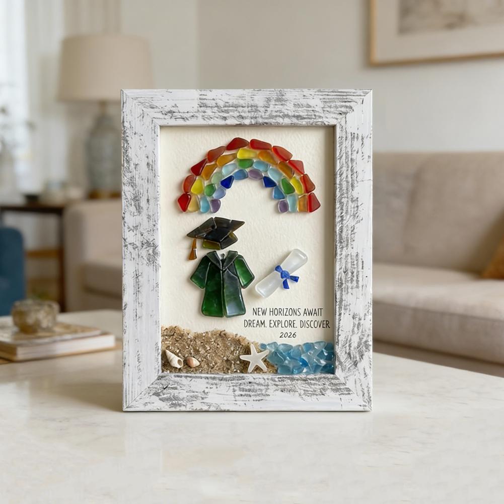 Zeeglas frame kunst, kuststijl - Resin Art Class recensie en prijs