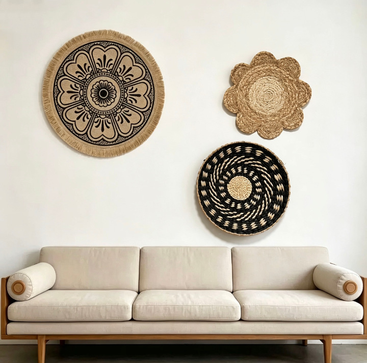 Boho stro wanddecoratie graswe - Resin Art Aesthetic recensie en prijs