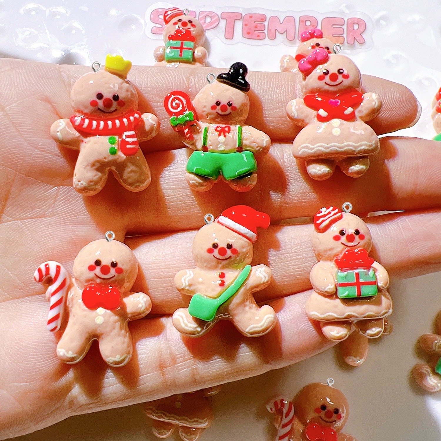 10 stuks schattige kerstpop vl - Resin Art Earrings Material recensie en prijs