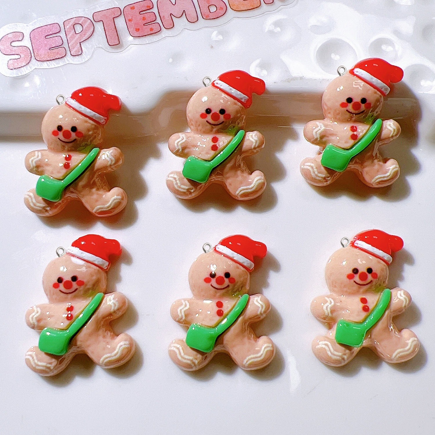 10 stuks schattige kerstpop vl - Resin Art Earrings Material recensie en prijs