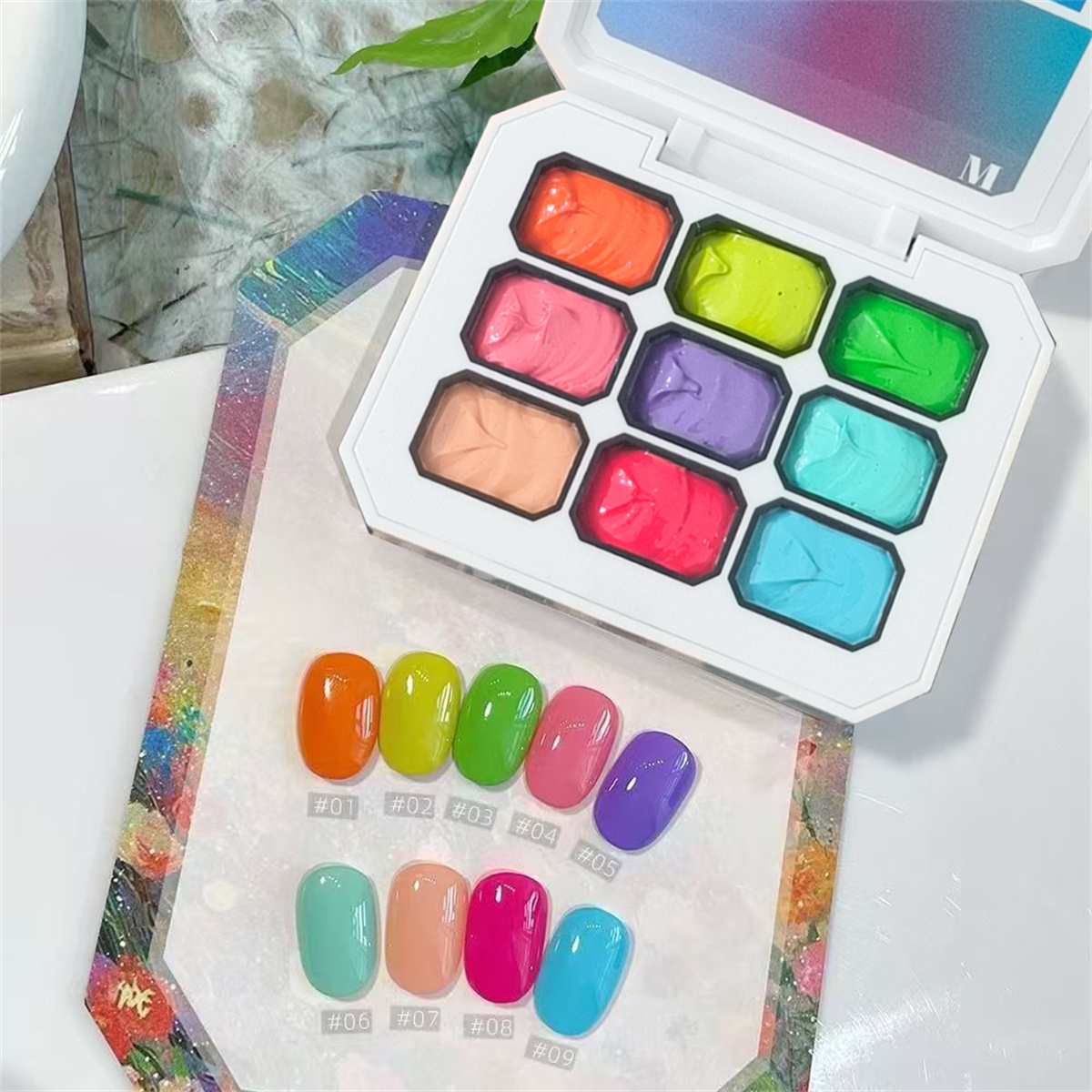 1pc 9-kleuren Effen Nagellak P - Resin Art Gel recensie en prijs