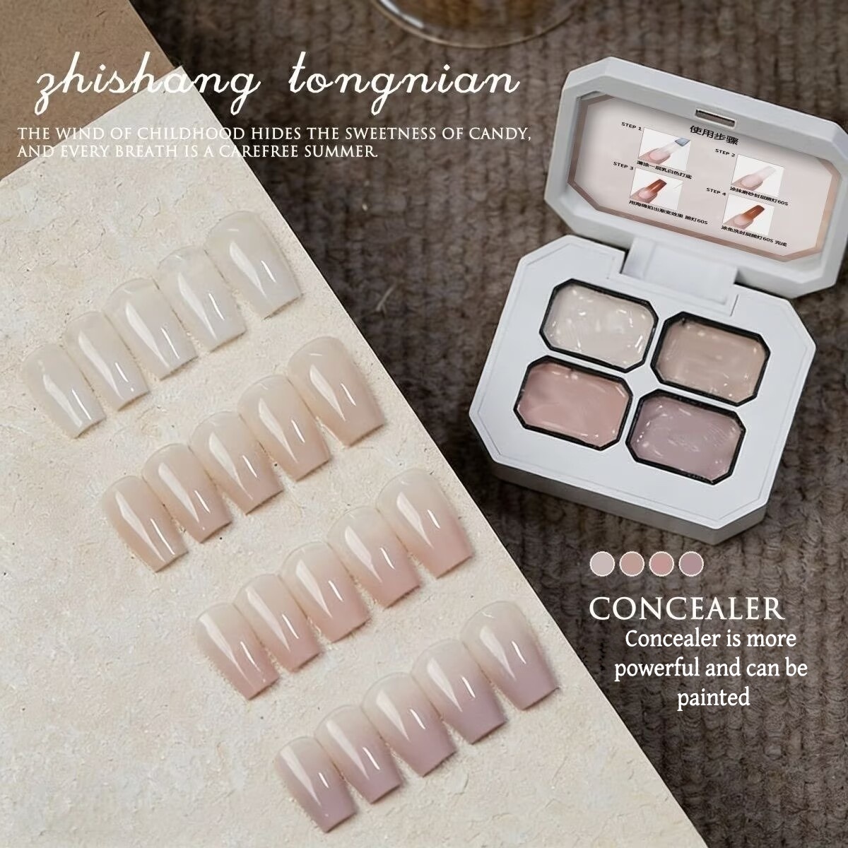 4 kleuren gradiënt roze, nude  - Resin Art Gel recensie en prijs