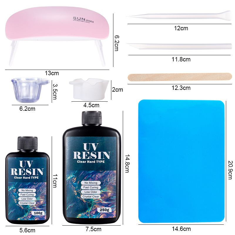 100g/250g helder UV-hars hard  - Resin Art Kit For Beginners recensie en prijs